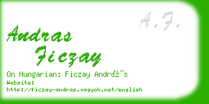 andras ficzay business card